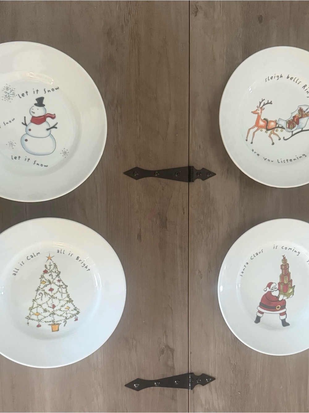 Pottery Barn “Holiday Cheer” Plates - Set of 4